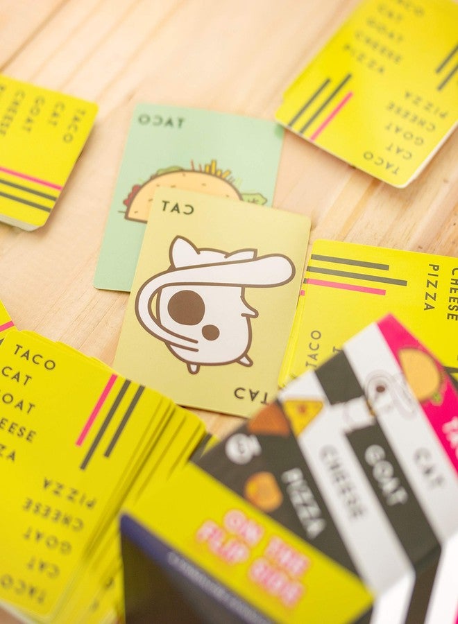 Dolphin Hat Games Taco Cat Goat Cheese Pizza On The Flip Side Entertaining Standalone Expansion Game for Family Game Night | Easy to Play 15 Minute Rounds | Fun for Kids, Teens, Adults, and Families | 2-8 Players - Image 2