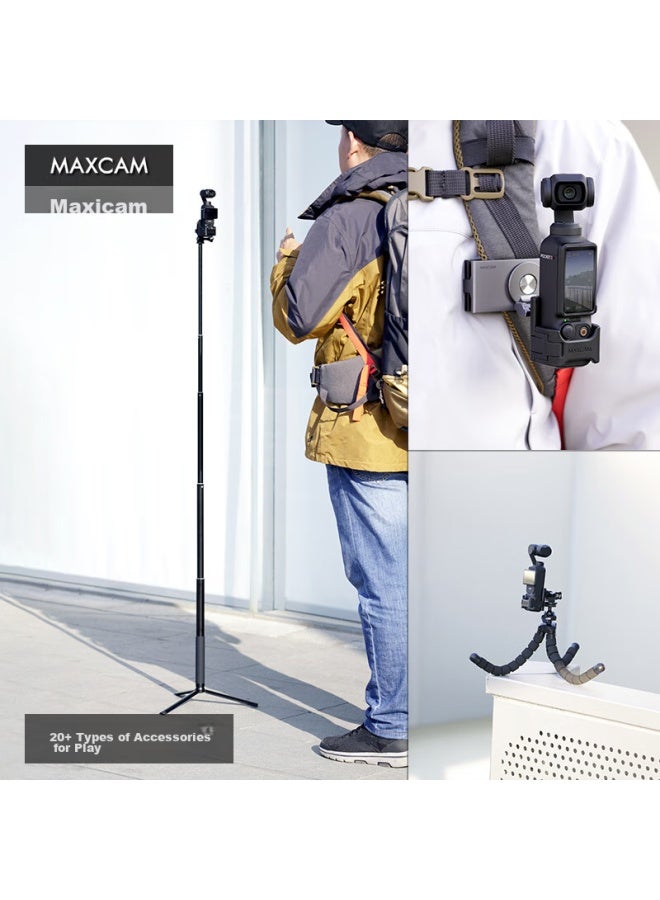 Maxcam Suitable For Dji Osmo Pocket 3, Bicycle, Electric Mountain Off-Road Motorcycle, Cycling Bracket Mounting Clamp Accessory - Image 5