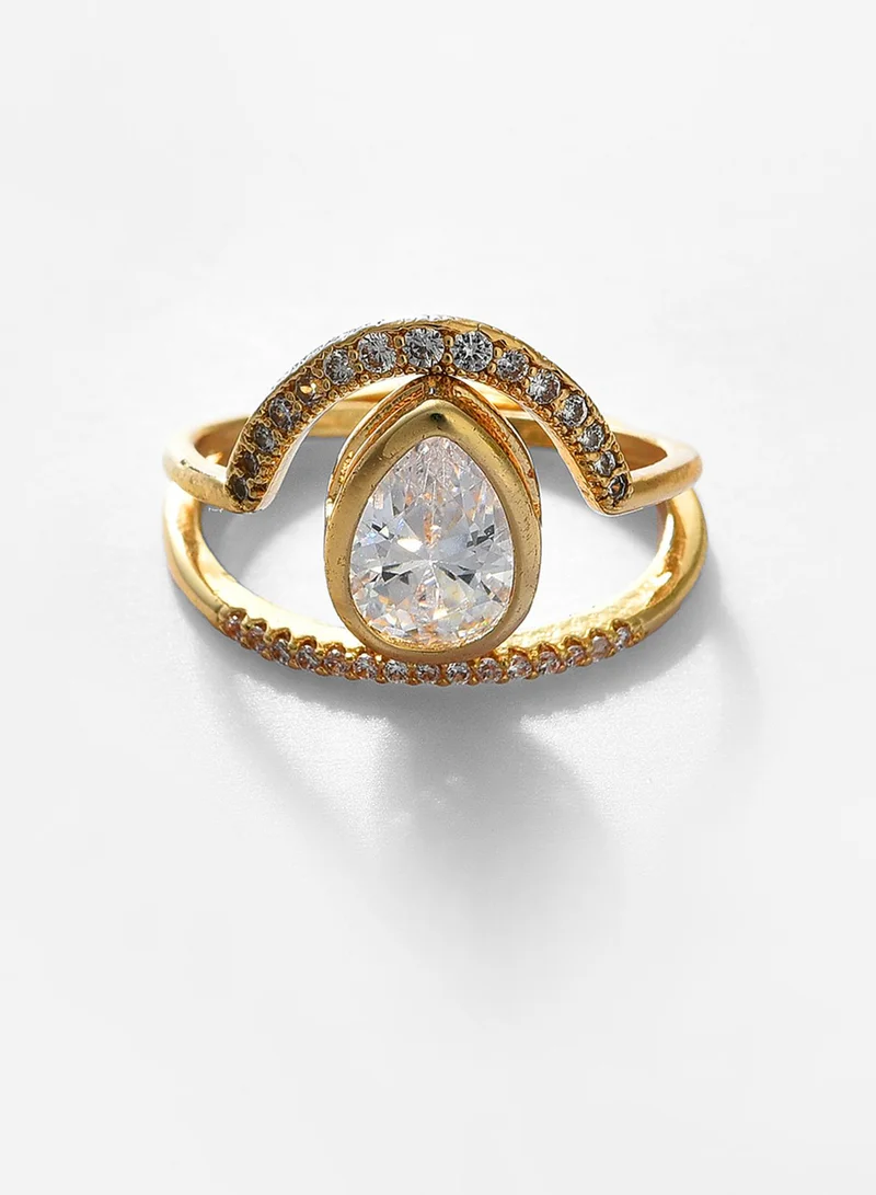 SOHI Stone Studded Artificial Finger Ring Jewellery