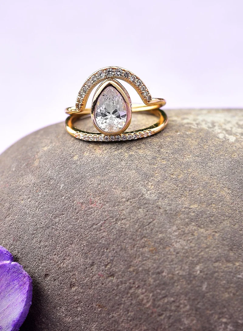 SOHI Stone Studded Artificial Finger Ring Jewellery