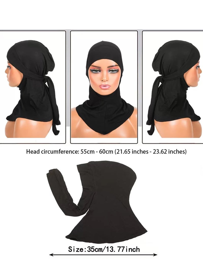 SYNSYB Solid Women's Muslin Hijab Sport Head Scarf Plain Under Scarf Muslimah Turban Cap Scarf Ramadan Accessory - Image 2