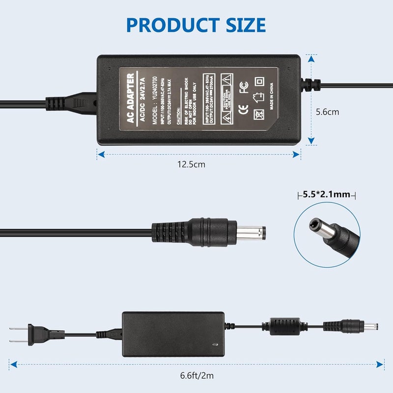 FNKTQL Replacement for Logitech G920 G29 Power Supply, 24V Power Adapter for Logitech Driving Force Racing Wheel G923 G25 G27 G940 GT Racing Wheel APD DA-42H24, AD10110LF, 190211-0010 - Image 3