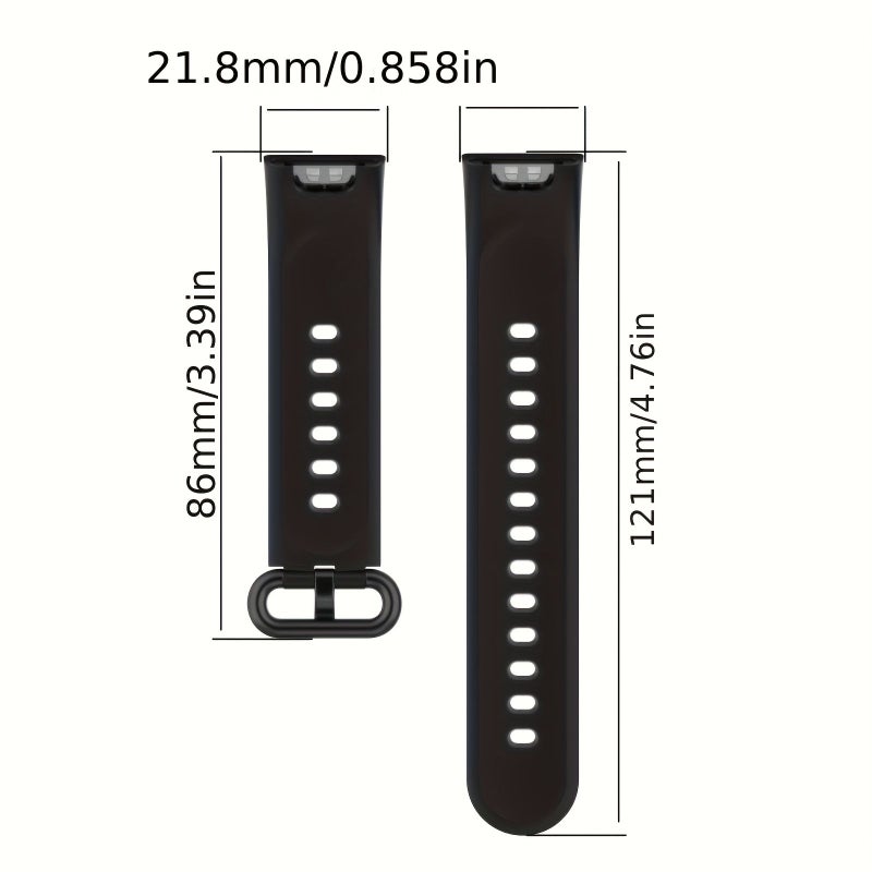 حزام سيليكون لساعة Redmi Watch 2 Lite بقفل قابل للتعديل - أسود، حافظة متينة - Image 2