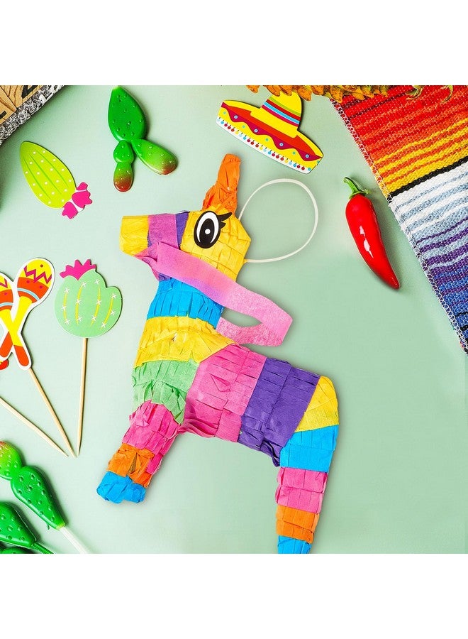 Tinlade 15 Pcs Fiesta Cupcake Topper Mexican Theme Cake Decoration Cactus Piñata Taco Party Decorations with Wooden Sand Hammer and Foam Chili Decorations for Mexican Fiesta Party Baby Shower(Cute Style) - Image 5
