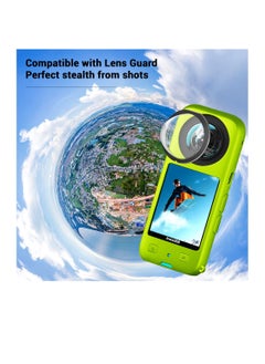KASTWAVE Protection Kit for Insta 360 X3, Silicone Protective Case with 2 Pcs Screen Protector for Insta360 X3 Accessories (Green)  - Image 5