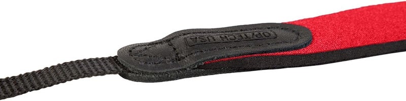 OP/TECH USA Bin/Op Neoprene Quick Release Camera Strap â€“ Adjustable Neck or Shoulder Strap for Small Cameras, Binoculars, and Vintage Film Cameras - QD (Red) - Made in USA - Image 3