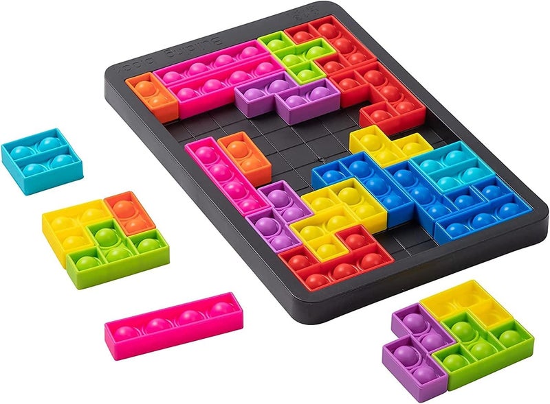 Silicone Fidget Games for Parents and Children, Suppress Anxiety and Relievve Stress for Children, Adults and People with Special Needs (Black), Multi Color