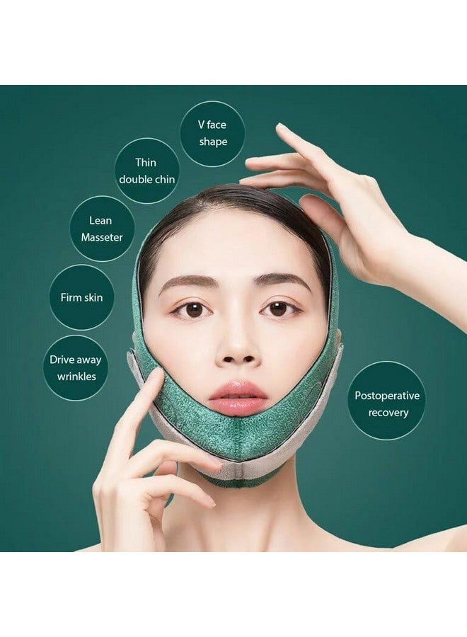 VINATOSLA حزام تنحيف الوجه - أقنعة وجه على شكل V لتقليل الذقن المزدوجة للرجال والنساء، حزام قابل لإعادة الاستخدام لرفع الخدين، حزام ذقن مضاد للتجاعيد على شكل V - Image 3