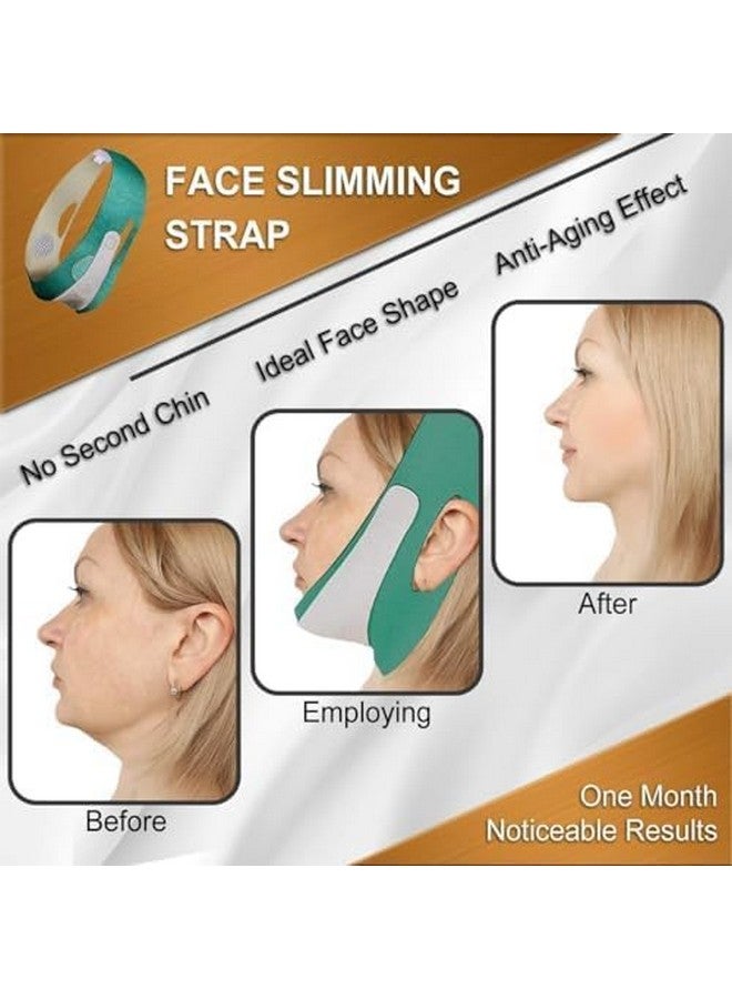 VINATOSLA حزام تنحيف الوجه - أقنعة وجه على شكل V لتقليل الذقن المزدوجة للرجال والنساء، حزام قابل لإعادة الاستخدام لرفع الخدين، حزام ذقن مضاد للتجاعيد على شكل V - Image 5