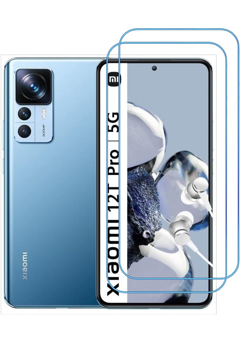 ACLIX 2 Pieces Antistatic ESD Dustproof Premium Quality High Definition Clear Tempered Glass Screen Protector Designed For Xiaomi 12T Pro - Image 1