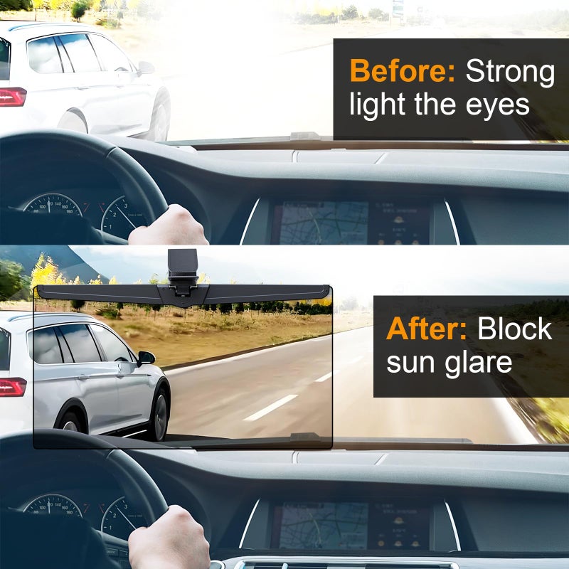Veharvim Sun Visor Extender for Cars, Polarized Car Visor Extender Sun Blocker UV400, Adjustable Visor Extension, Clip on Sun Visor for Car, Universal, Glare, UV Protector (X-Large(1 Pack)) - Image 5