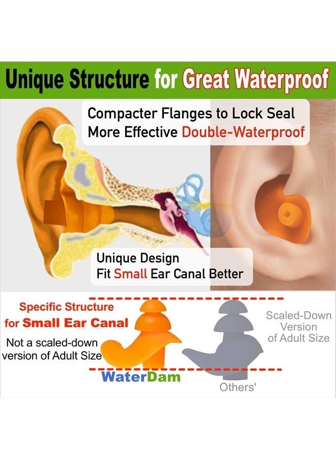 WaterDam Swimming Ear Plugs Great Waterproof Ultra Comfy Earplugs Prevent Swimmer's Ear - Image 4
