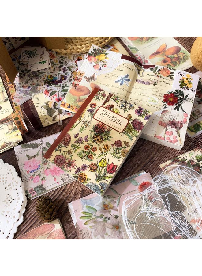 Bluejw Hand Ledger Stickers 265 Aesthetic Gift Box Flower Plant DIY Scrapbook Retro Hand Ledger Material Suit - Image 5