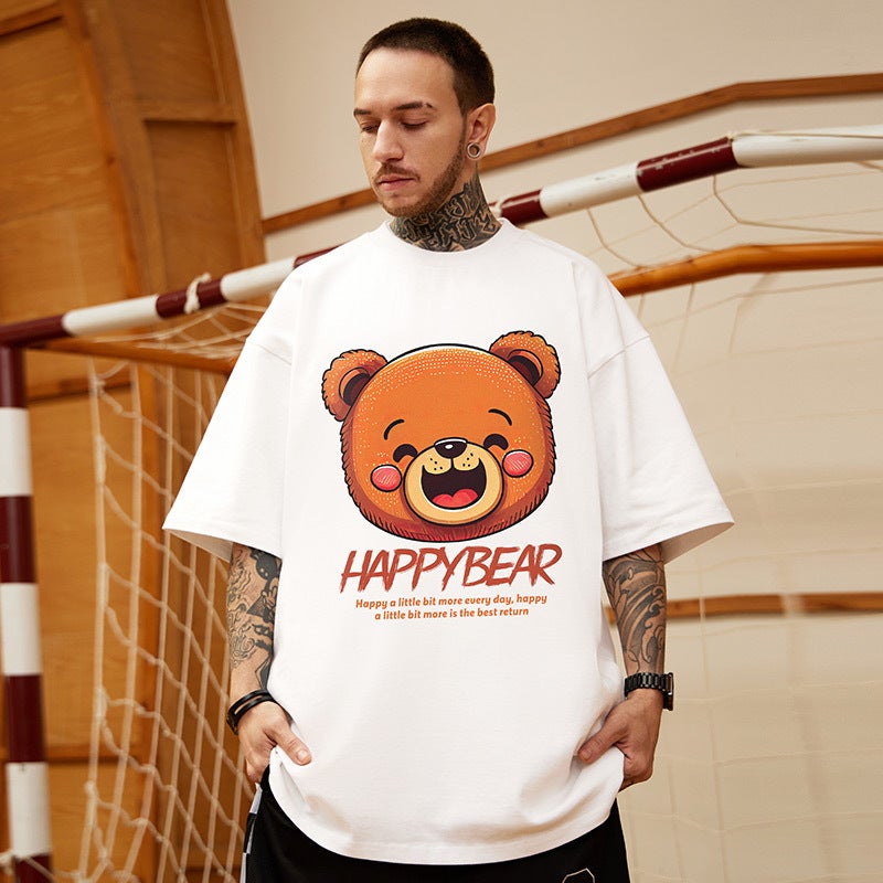 2023 Letter Short-sleeved Men's Trendy Plus Size Men's Wear Plus Size oversize Trendy Half-sleeved T-shirt for Summer - Image 1