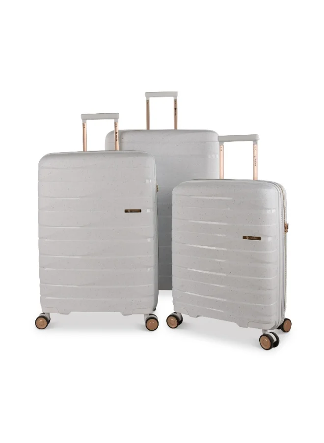 Magellan Magellan PP Trolley 3 Piece Luggage Set FP/3P – 20/24/28 Inch, 4 Double Wheels, TSA Lock, Expandable