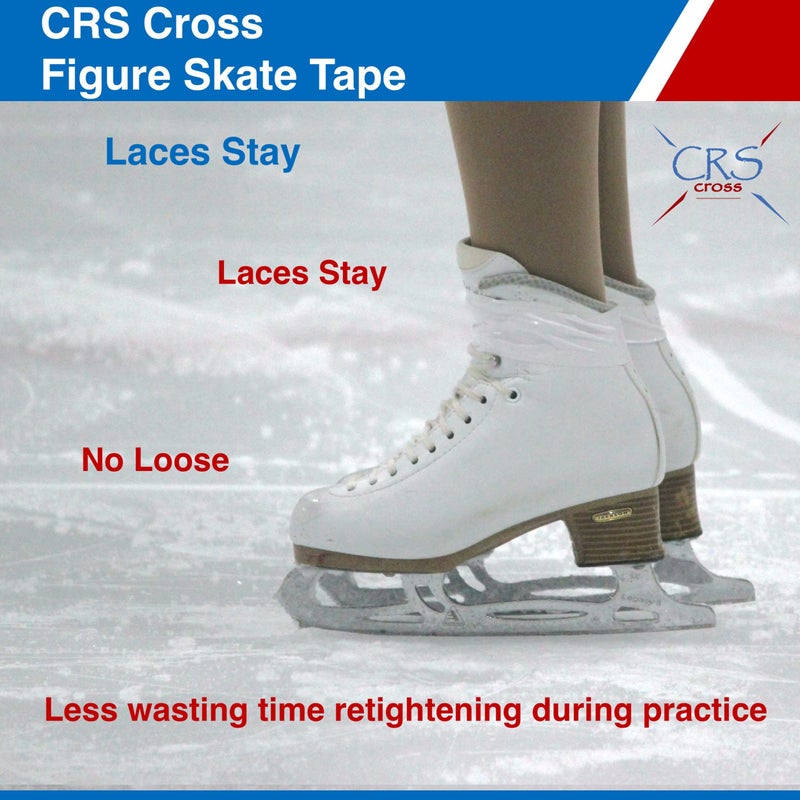 Crs Cross Figure Skate Tape - (1.5 Inch Wide) Protects Leather Figure Skating Boots Without The Need For Polish. Skate Laces Stay Tied And Tight Skate Tape. - Image 3