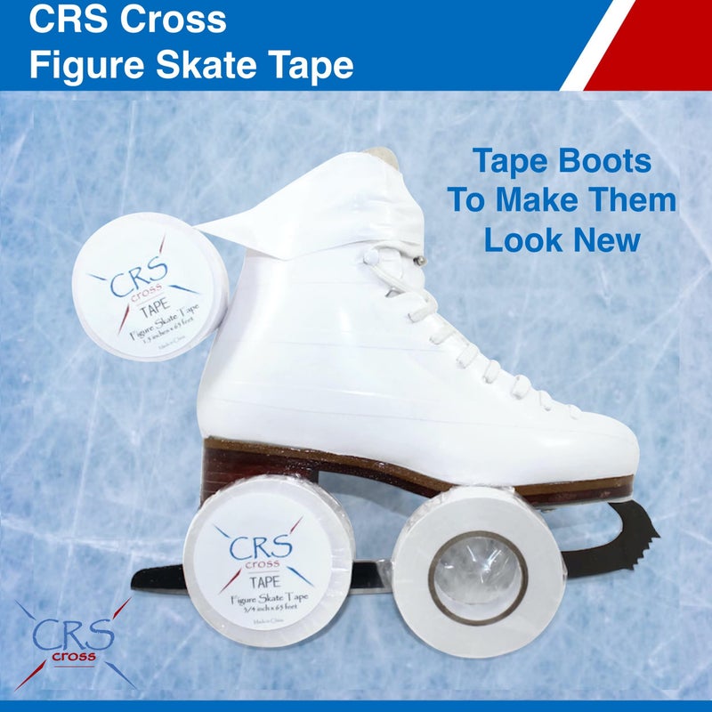 Crs Cross Figure Skate Tape - (1.5 Inch Wide) Protects Leather Figure Skating Boots Without The Need For Polish. Skate Laces Stay Tied And Tight Skate Tape. - Image 4