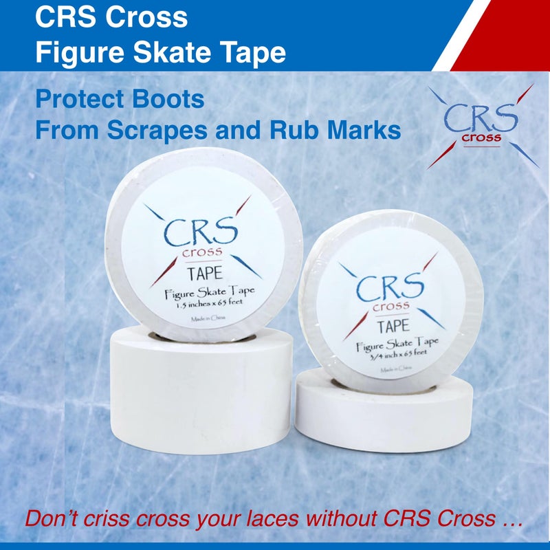 Crs Cross Figure Skate Tape - (1.5 Inch Wide) Protects Leather Figure Skating Boots Without The Need For Polish. Skate Laces Stay Tied And Tight Skate Tape. - Image 5