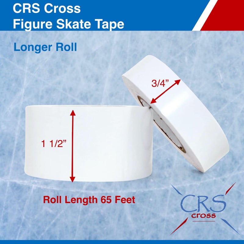 Crs Cross Figure Skate Tape - (1.5 Inch Wide) Protects Leather Figure Skating Boots Without The Need For Polish. Skate Laces Stay Tied And Tight Skate Tape. - Image 2