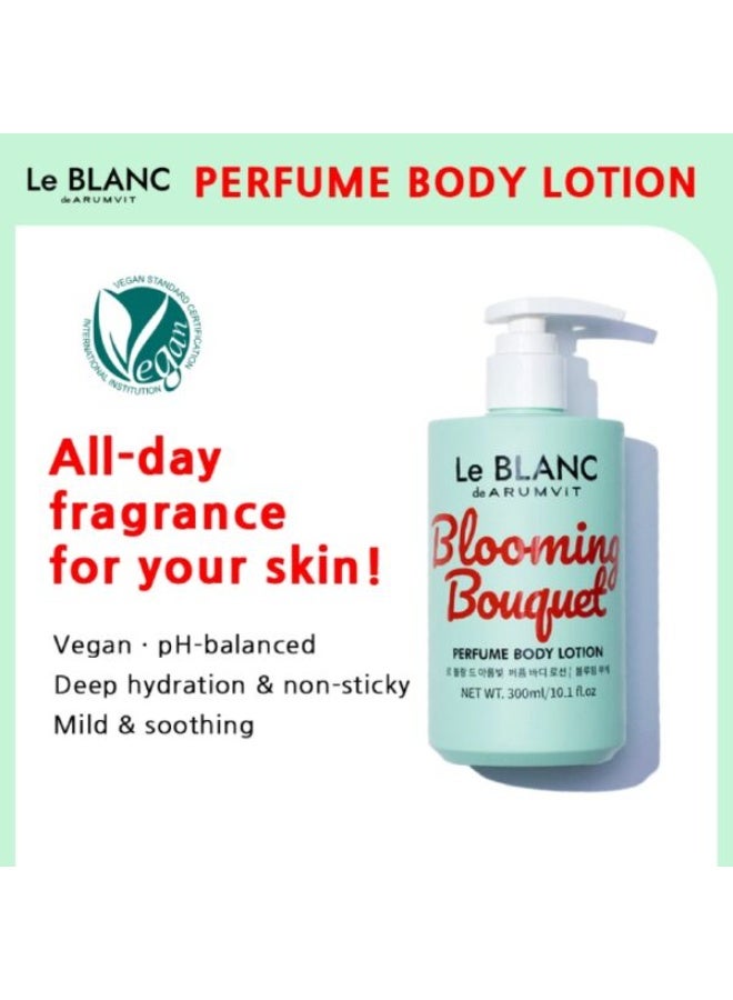 LE BLANC De Arumvit Blooming Bouquet Perfume Body Lotion Non Sticky Hydration Mild & Soothing Daily Moisturizer 300 ML - Image 4