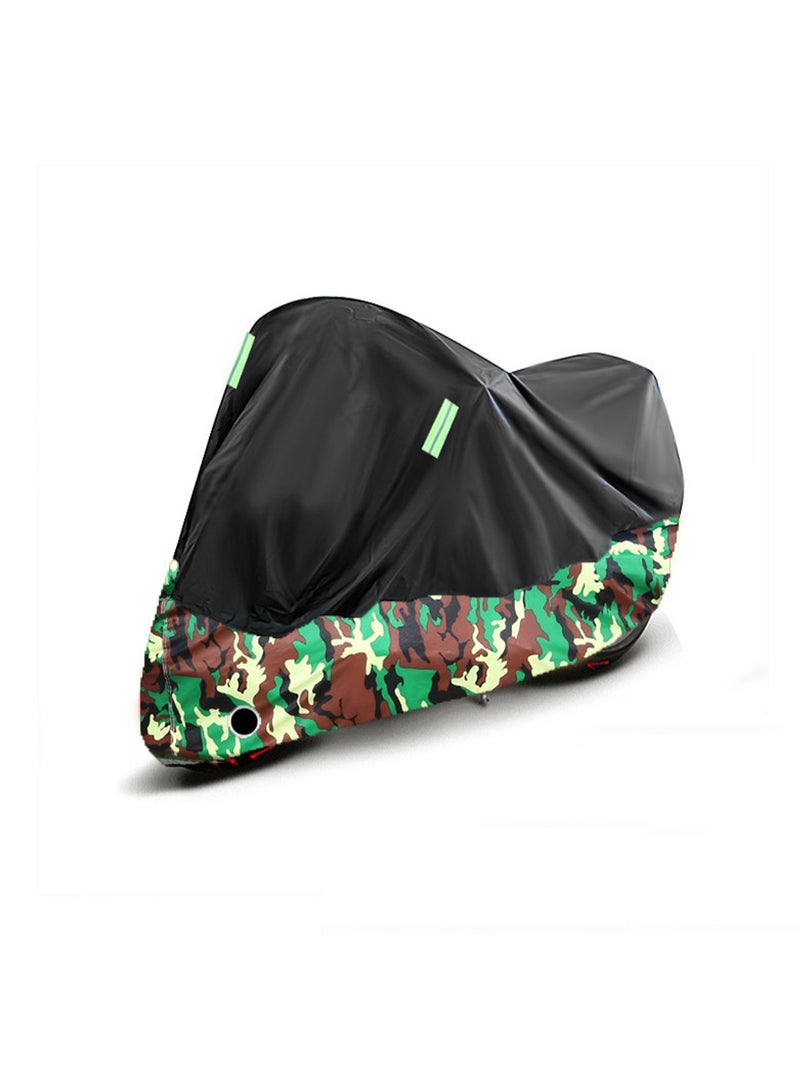 Generic Black Camouflage Xxl Bike Cover Waterproof Outdoor Bicycle Rain Cover With Keyhole Storage Pocket  - Image 1