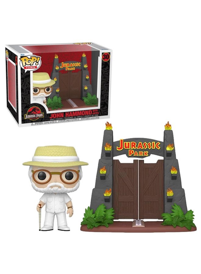 Funko Funko Pop! Town: Jurassic Park - John Hammond with Gates Special Edition Exclusive Vinyl Figure #30  - Image 4