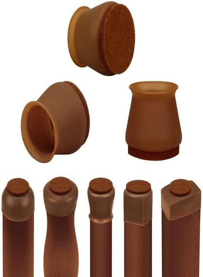 PRAMANTA 8Pcs (2Set) Floor Protector Chair Leg Covers, Silicone Leg Covers to Protect Wood Tile Floors Felt Pads Non Slip Furniture Leg Caps Reduce Noise - Image 1