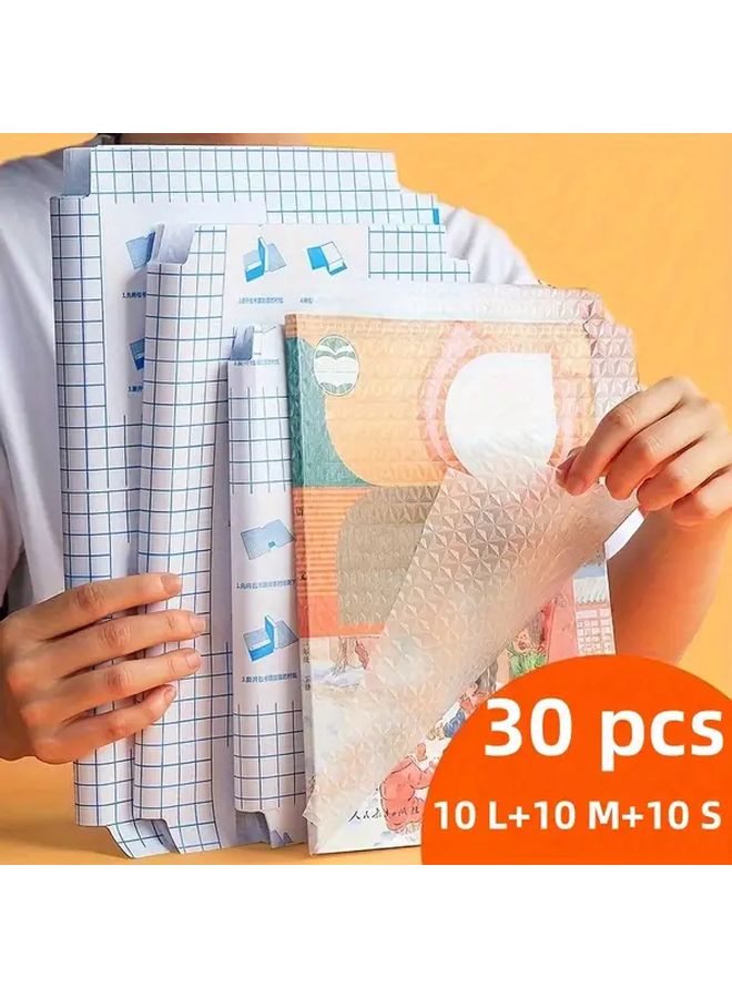 10 قطعة غلاف كتاب ذاتي اللصق فيلم شفاف غير لامع واقي للكتاب المدرسي مقاوم للماء - Image 5