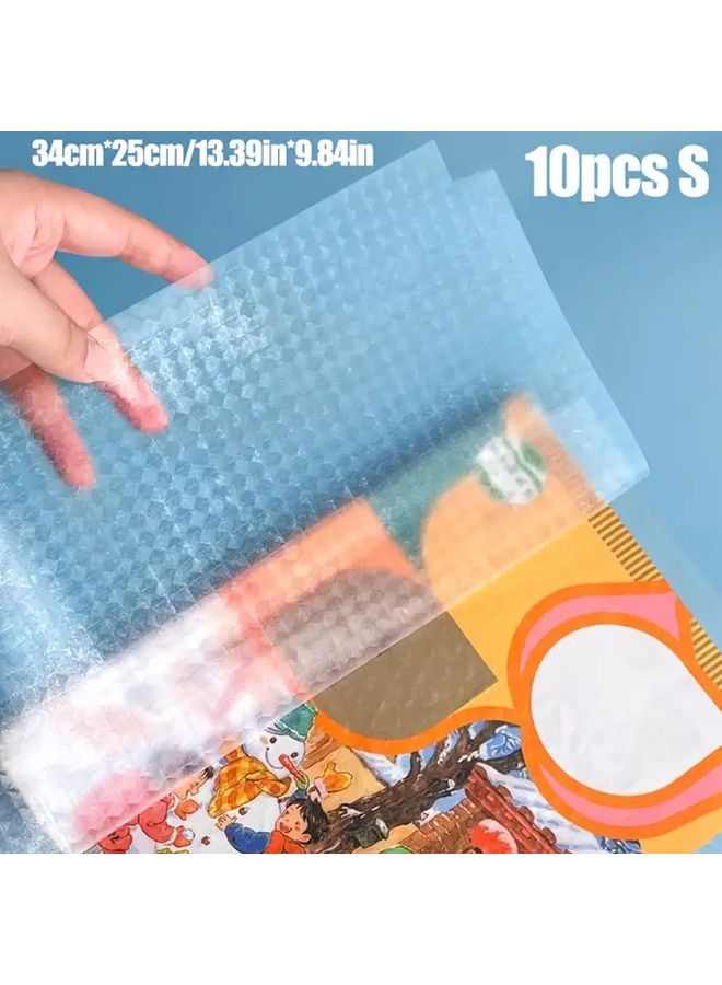 10 قطعة غلاف كتاب ذاتي اللصق فيلم شفاف غير لامع واقي للكتاب المدرسي مقاوم للماء - Image 1