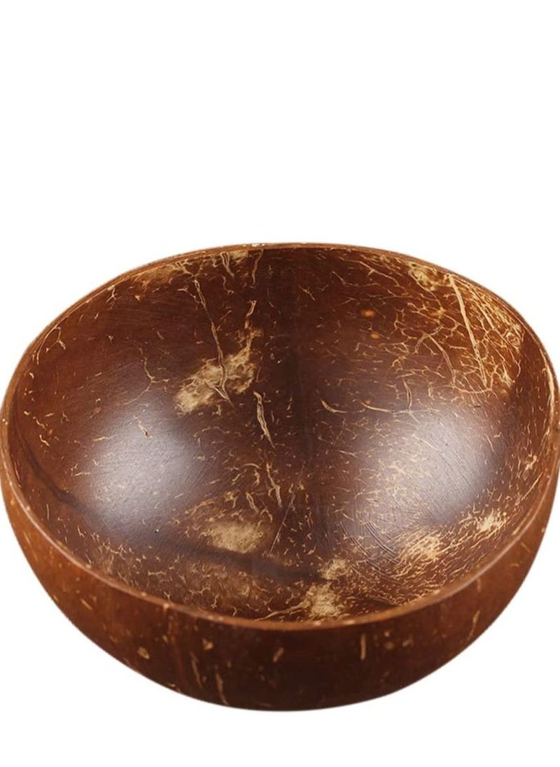 Excefore Natural Raw Coconut Shell Bowl Craft Dessert Fruit Salad Coconut Shell Bowl  - Image 1