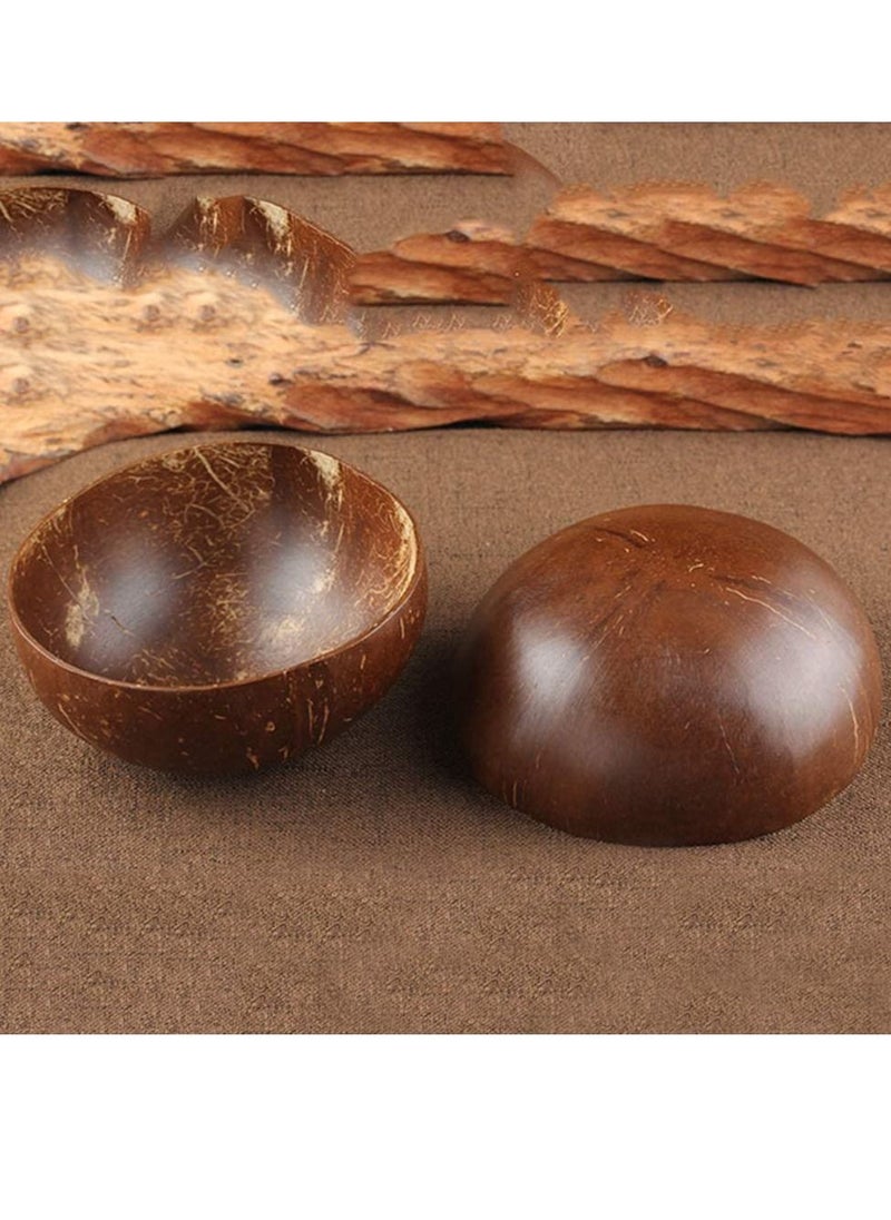 Excefore Natural Raw Coconut Shell Bowl Craft Dessert Fruit Salad Coconut Shell Bowl  - Image 3