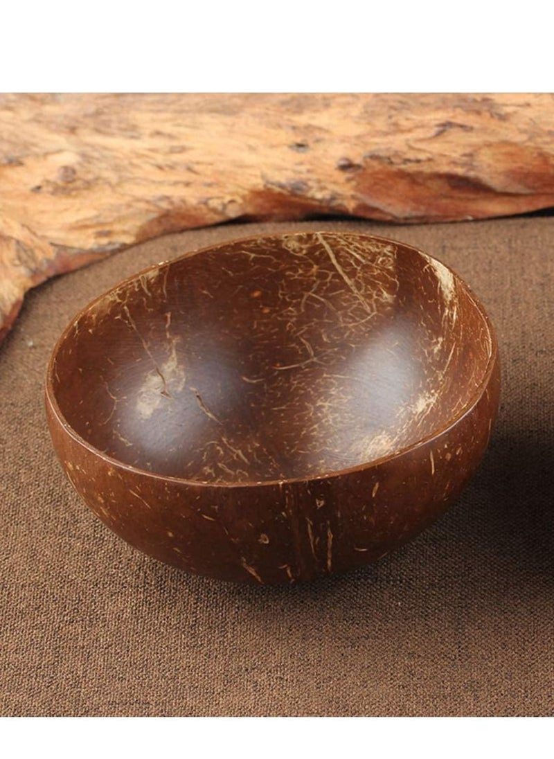 Excefore Natural Raw Coconut Shell Bowl Craft Dessert Fruit Salad Coconut Shell Bowl  - Image 4