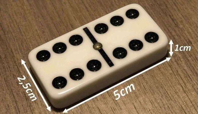 باركوفيكس Large Size Domino Game Set with Ceramic Bag 5 x 2.5 x 1 cm
