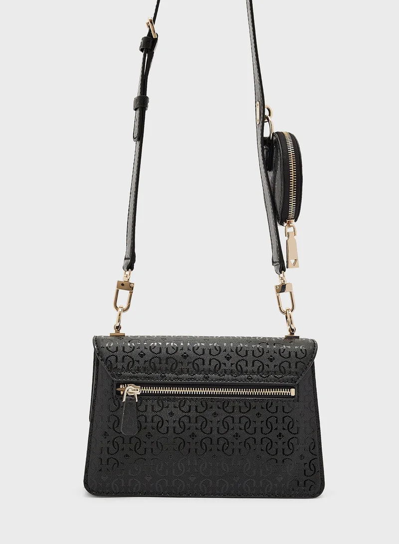 GUESS Alexie Flap Over Crossbody Bag