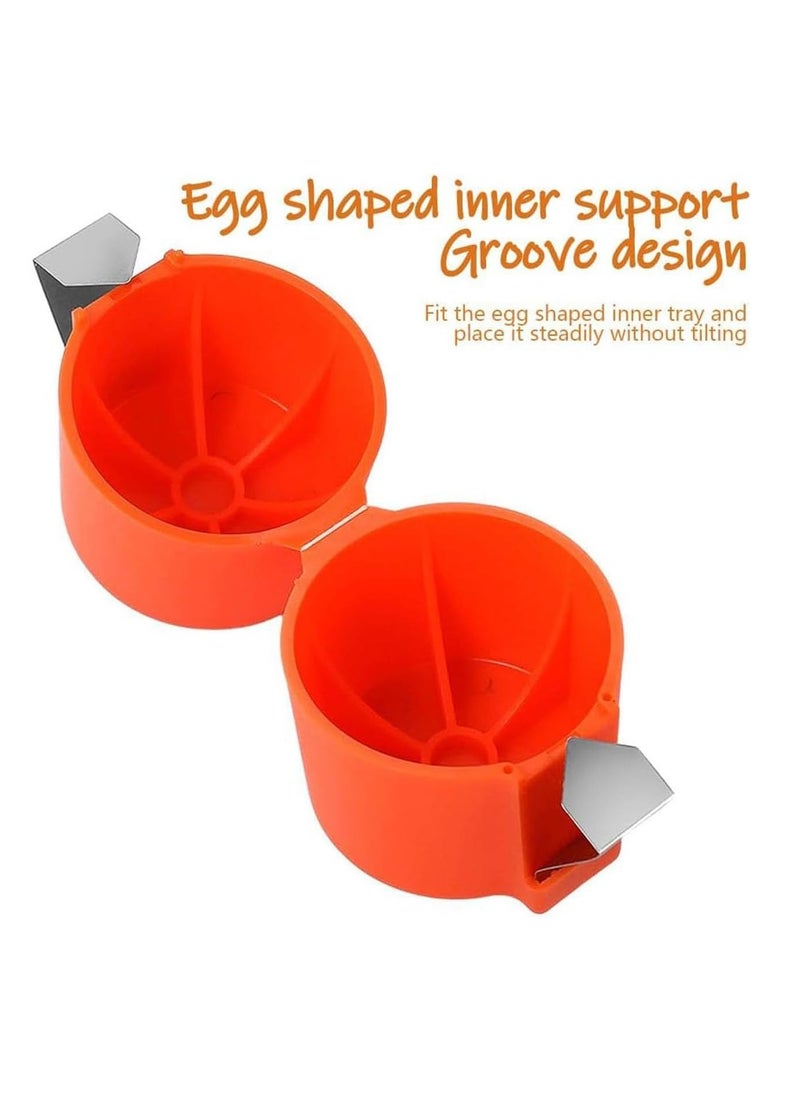 3Pcs Egg Shell Opener, Egg Opener Tool, Egg Shell Breaker, Egg Cracker Separator Handheld Egg Opener, Egg Peeler Tool, Kitchen Gadgets for Cooking Camping (Orange&Pink&Yellow)