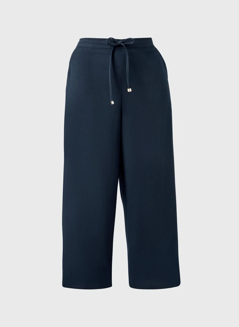 ماتلان Navy Cropped Clipper Trousers