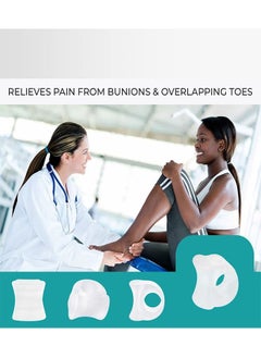 Generic 8 Piece Toe Spacers For Men And Women,Soft And Comfortable Fit For The Toes,Correction Of Crooked Toes Bunion Braces And Bunion Relief,Suits For Overlaps,Hallux Valgus,Yoga(White)  - Image 4