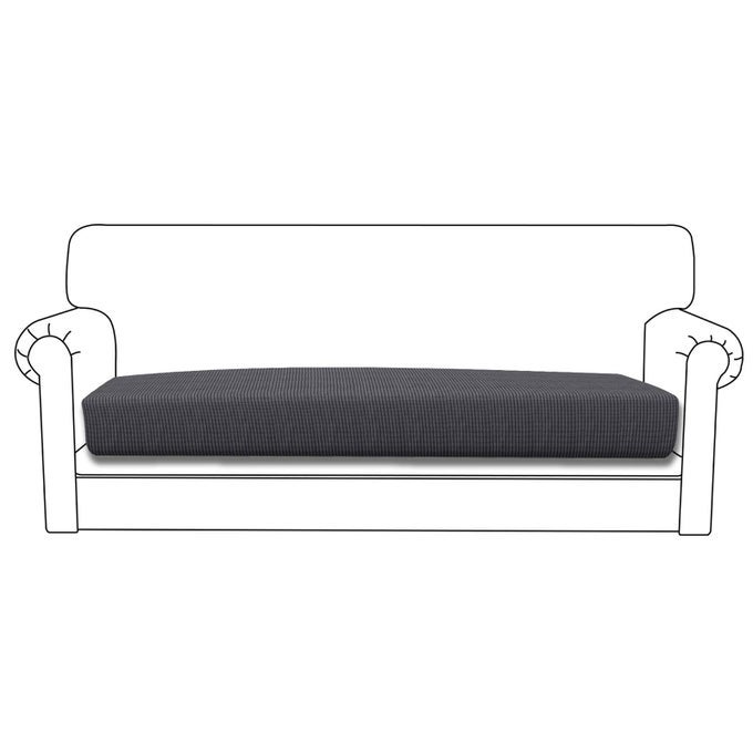 EASYGOING STRETCH CUSHION COVER SOFA CUSHION FURNITURE PROTECTOR SOFA SEAT SOFA SLIPCOVER SOFA COVER SOFT FLEXIBILITY WITH ELASTIC BOTTOMSOFA CUSHION DARK GRAY