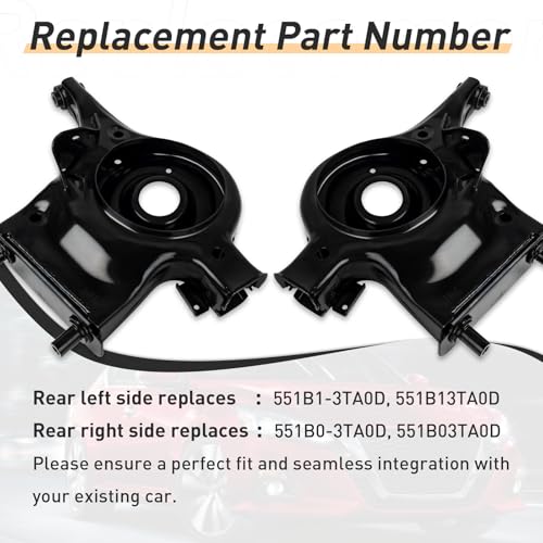 Jowlawn Rear Lower Left & Right Side Suspension Control Arm Kit Compatible with Nissan Altima 2013-2018 Maxima 2016-2021, Replaces 551B1-3TA0D 551B0-3TA0D - Image 3
