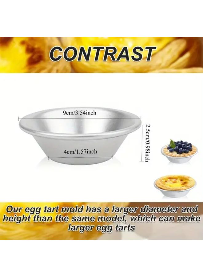 Aluminum Nonstick Round Egg Tart Mini Pans 25pcs for Baking Pie Cupcake Cake Jelly Christmas Daily Kitchen Essential - Image 3