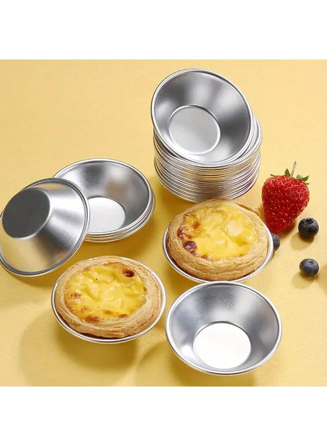 Aluminum Nonstick Round Egg Tart Mini Pans 25pcs for Baking Pie Cupcake Cake Jelly Christmas Daily Kitchen Essential - Image 5
