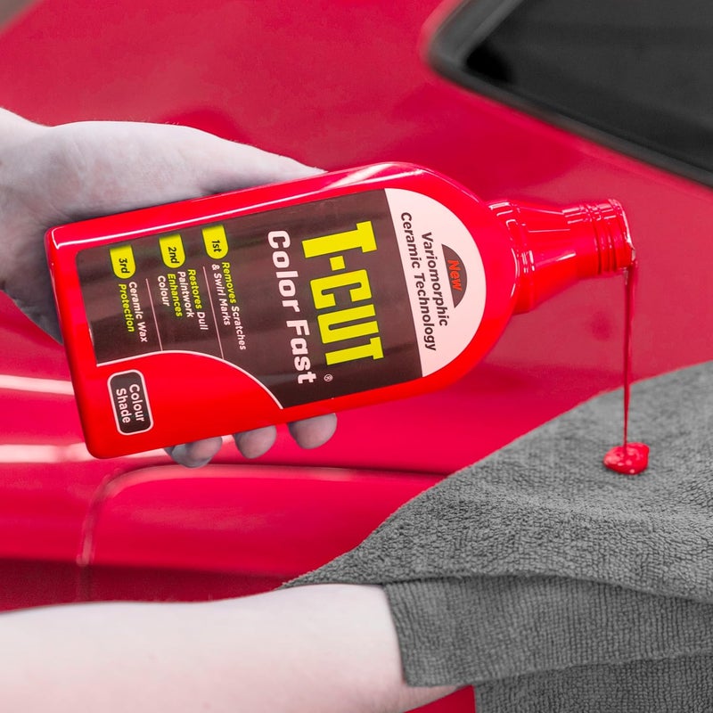 T-Cut 3 in 1 Color Fast Paintwork Restorer Car Polish - Light Red - Image 3