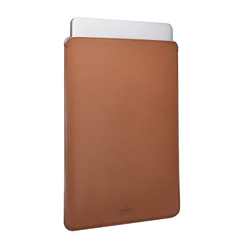 Comfyable Laptop Sleeve 13 Inch Precisely Compatible with MacBook Air M4 2025-2018 & MacBook Pro M2 2022 M1 2020-2016, Faux Leather Cover Case, Brown - Image 2