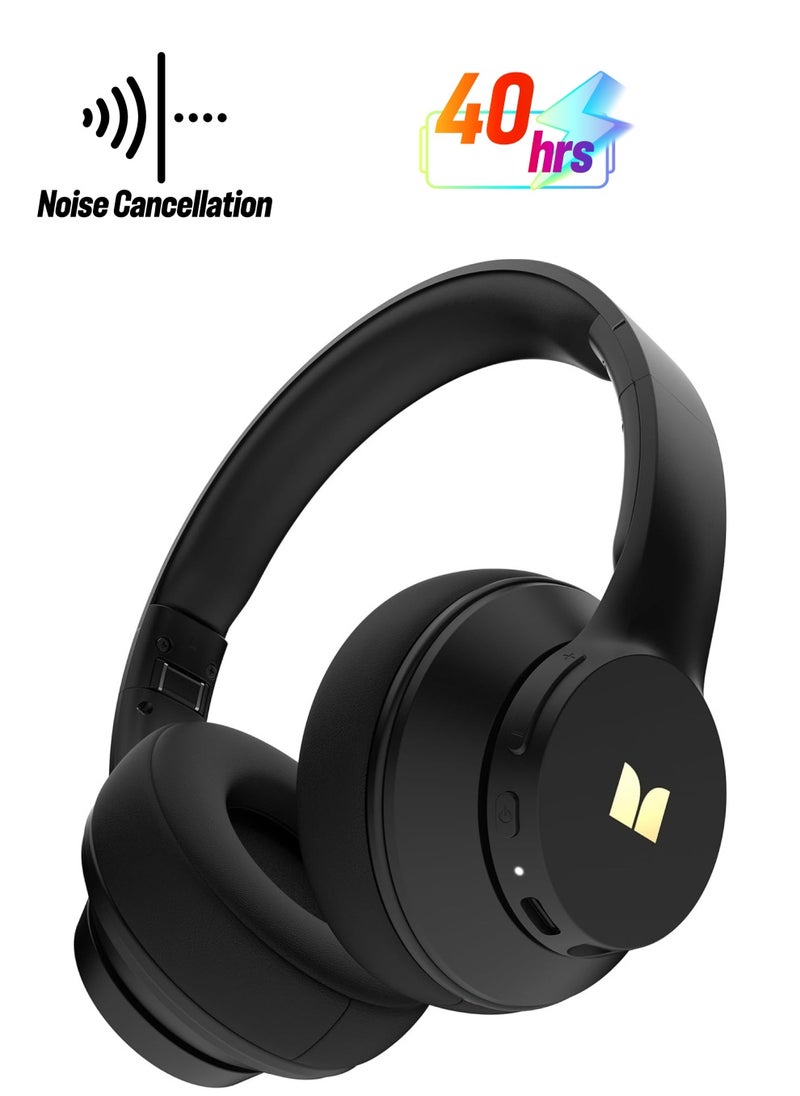 Monster Mission 100 Bluetooth Headphones, Over Ear Headphones with Immersive Bass, Crystal Clear Call, 40H Playtime, Bluetooth 5.4, Comfortable Fit Wireless Headset for Travel Work  - Image 1