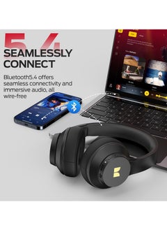 Monster Mission 100 Bluetooth Headphones, Over Ear Headphones with Immersive Bass, Crystal Clear Call, 40H Playtime, Bluetooth 5.4, Comfortable Fit Wireless Headset for Travel Work  - Image 3