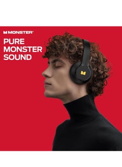 Monster Mission 100 Bluetooth Headphones, Over Ear Headphones with Immersive Bass, Crystal Clear Call, 40H Playtime, Bluetooth 5.4, Comfortable Fit Wireless Headset for Travel Work  - Image 4