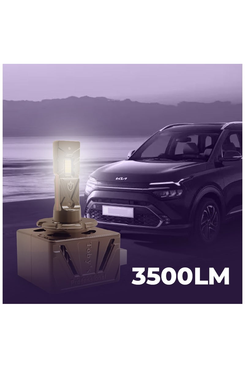 Toby's Toby’s F1-ULTRA D1 – 35W LED Headlight with 3500LM Brightness for Unmatched Clarity and All-Weather Performance in Fog, Snow, and Dust - Image 4