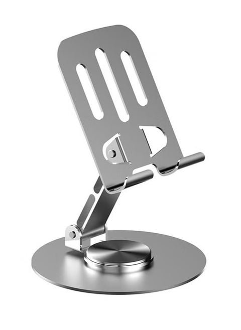 Mutifunctional Desktop Support All Metal 360 Rotation Tablet Phone Holder/Stand,Universal Bracket Folding Design Stable Anti Fall