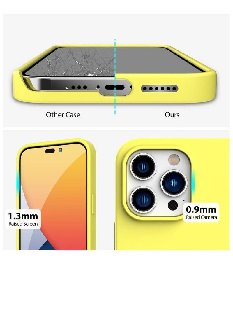GENNEXT Soft Silicone Anti-Scratch Gel Rubber Shockproof Protective Case Cover For iPhone 14 Pro Yellow - Image 2