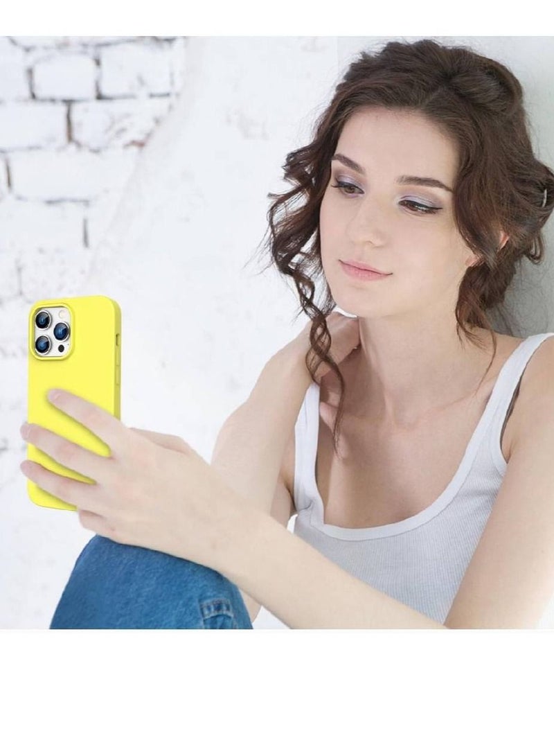 GENNEXT Soft Silicone Anti-Scratch Gel Rubber Shockproof Protective Case Cover For iPhone 14 Pro Yellow - Image 4